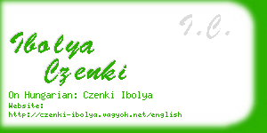 ibolya czenki business card